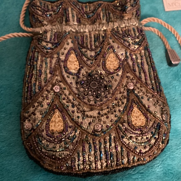 JESSICA McCLINTON FABRIC BEADED PURSE - Picture 5 of 7
